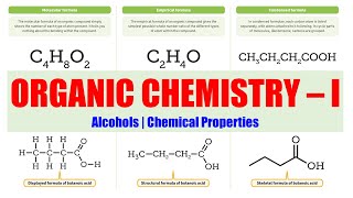 31 Alcohols Chemical Properties  Organic Chemistry 01  BPharmacy 2nd Semester  Alcohol [upl. by Lean]