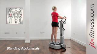 Vibration Plate Exercises  How To Do A Standing Abdominal Workout On A Vibration Plate [upl. by Ettesyl]