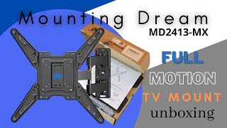 MOUNTING DEAM MD2413MX FULLMOTION TV WALL MOUNT UNBOXING [upl. by Emad]