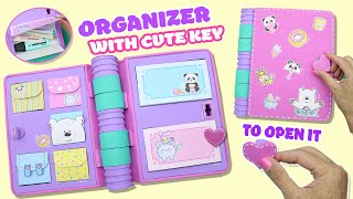 Organizer with KEY to open it  FunLockets Secret Diary Journal aPasos Crafts DIY [upl. by Carmon213]