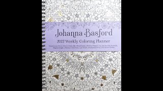 Johanna Basford 2022 Weekly Coloring Planner  Flip Through [upl. by Rramahs]