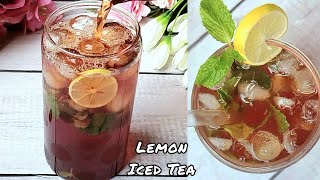 Lemon Iced Tea Recipe  Ice Tea  Homemade Lemon Mint Ice Tea  Quick Summer Drink Recipe [upl. by Radman426]