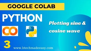 Plotting sine amp cosine wave using Python amp Google colab [upl. by Xel528]