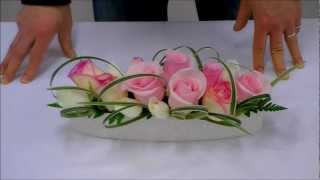 月刊フローリスト２０１３年５月号How to Do 動画～ミスカンサステクニック編How to arrangement flowers and ikebana flowers arrangement [upl. by Tronna764]