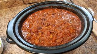 Homemade Chili in a Crock Pot [upl. by Rosalee]