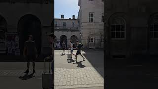 Kings Guards are REMOVED from duty due to the heat at Horse Guards 05092023 [upl. by Rekcut]