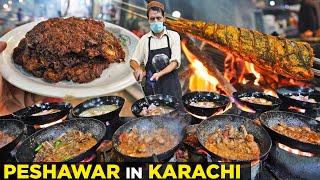 Karachi ke Chapli Kabab Street Food of Shah Faisal Colony  Tawa Qeema  Mutton Karhai Fish Sajji [upl. by Salot]