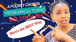 How to Choose the Perfect Research Topic  5 Steps for Beginners [upl. by Dalli]