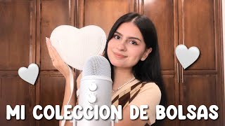 ASMR  mostrándoles mi colección de bolsas 👜🤍 tapping y scratching asmr asmrespañol [upl. by Cobbie581]