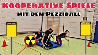 Kooperative Spiele mit dem Pezziball  Der Giftmülltransport Escape Room Edition Sportunterricht [upl. by Kumler887]