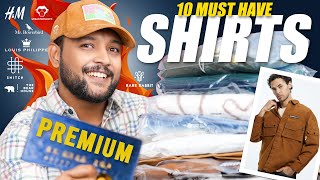 10 Must Have Casual Shirts for CollegeOffice 🔥 HampM Snitch Myntra Men Shirt Haul 2024  ONE CHANCE [upl. by Enilarac66]