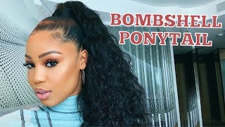 Sleek BOMBSHELL PONYTAIL USING BUNDLES [upl. by Curzon]