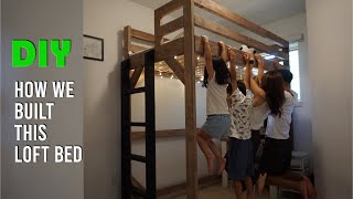 DIY  How We Built a Loft Bed for Son  Easy and Cheap  Woodworking [upl. by Ariday]