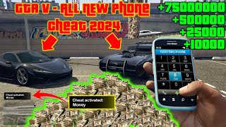 GTA V  All New Phone Cheat You Must Try Money Cheat T20 [upl. by Icnarf]