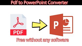 Pdf to PPT converter  convert pdf to ppt without software [upl. by Asum]