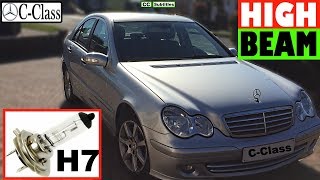 How to replace High Beam Bulb on Mercedes CClass [upl. by Eidnim]