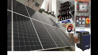 Solar Power 75kva Installation with complete details and description of connections Luminous PCU [upl. by Yarg264]