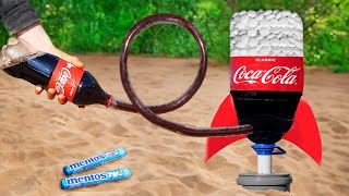 DIY Coca Cola and Mentos Rocket  Best Experiments and Tests [upl. by Intihw]