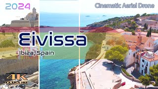 Ibiza From Above  Eivissa  Dalt Vila  Balearic Islands  4K  Aerial Drone 2024 [upl. by Lebasi]