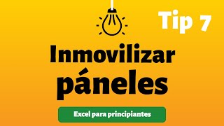 Tip 7 inmovilizar paneles  Excel para principiantes [upl. by Trula376]