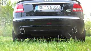 Audi A6 42 FSI 350 PS mit Magnaflow Endrohre  Brachialer Sound [upl. by Htieh842]