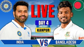 India vs Bangladesh 2nd Test Day 4  Live Cricket Match Today  IND vs BAN Live Score amp Commentary [upl. by Ehcsrop]