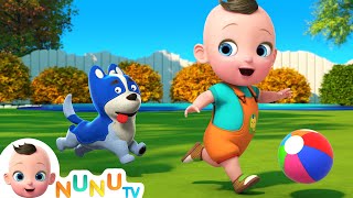 Kick The Ball Song  More Nursery Rhymes  Kids Songs  NuNu Tv [upl. by Hashimoto]