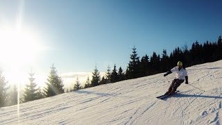 GoPro Hero 3 Skiing in Spindleruv Mlyn Czech Republic 2013 [upl. by Henriha]