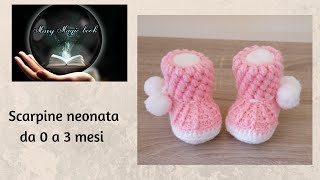 🎬TUTORIAL Scarpine neonata da 0 a 3 mesi 💖Mary Magic Book 💖 [upl. by Eseilenna589]