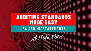 ISA 450 Evaluation Of Misstatements [upl. by Fabian]