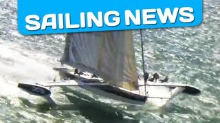 New record for the flying boat Hydroptere in San Francisco [upl. by Nevi311]