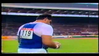 1986 European Outdoor Championships Mens Shot Final [upl. by Johnathon]