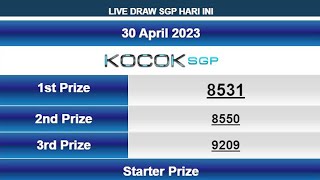 LIVE DRAW 4D SINGAPORE LOTTERIES 30 APRIL 2023 LIVE DRAW SGP HARI INI RESULT TODAY LIVE [upl. by Parke]