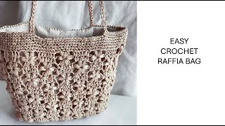 Crochet Easy Raffia Bag [upl. by Oliana]