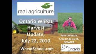 Wheat School  Ontario Harvest Update july 22 2010  Peter Johnson OMAFRA [upl. by Ahsuas]