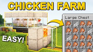 EASY Automatic Chicken Farm in Minecraft 121 Tutorial [upl. by Lucias]