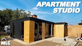 Building MLG Lux Apartment STUDIO Container Home Step by step DIY  TimeLapse diy containerhouses [upl. by Dnalerb]