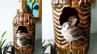 How to make gauraiya Bird house very easy [upl. by Cerelia]