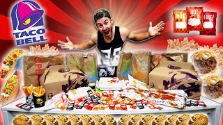 THE 100 TACO BELL MENU CHALLENGE 12000 CALORIES [upl. by Rondon]