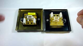 Varilight 1 Gang Telephone Master amp Slave Socket Comparison Black XITMB amp XITSB [upl. by Irmine]