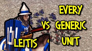 ELITE LEITIS vs EVERY GENERIC UNIT  AoE II Definitive Edition [upl. by Odragde133]