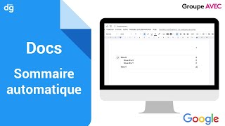 Comment faire un sommaire automatique sur Google Docs [upl. by Py]