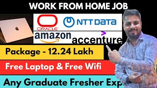 Amazon Oracle Accenture Hiring Fresher  Work From Home  Package1224 LPA  Jobs 2024  wfh  NTT [upl. by Sisenej]