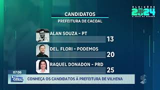 Conheça os candidatos à prefeitura de Vilhena [upl. by Arrotal]