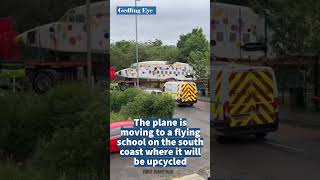 Iconic historic plane leaves Colwick school site [upl. by Ahsirhcal]