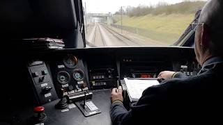 Eurostar drivers eye view travelling at 300 KPH [upl. by Nalloh87]