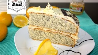 Limoncello Mohntorte mit weißem Schokoladenfrosting Rezept [upl. by Aehta]