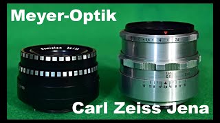 Carl Zeiss Jena Tessar 2850 M42  MeyerOptik Görlitz Domiplan 2850 M42 [upl. by Gonsalve]