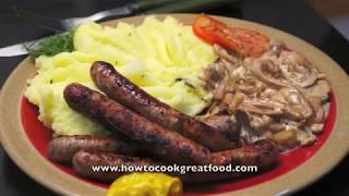 Bangers n Mash  Sausages amp Mashed Potato  British [upl. by Griffis]