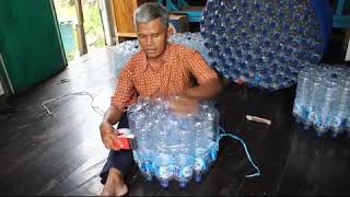 ALFA GAMA  Membuat kursi dan meja dari botol  TUTORIAL MAKE CHAIRS FROM BOTTLE [upl. by Ixela790]